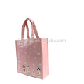 Sac cadeau tissé personnalisé rose impression pleine pp